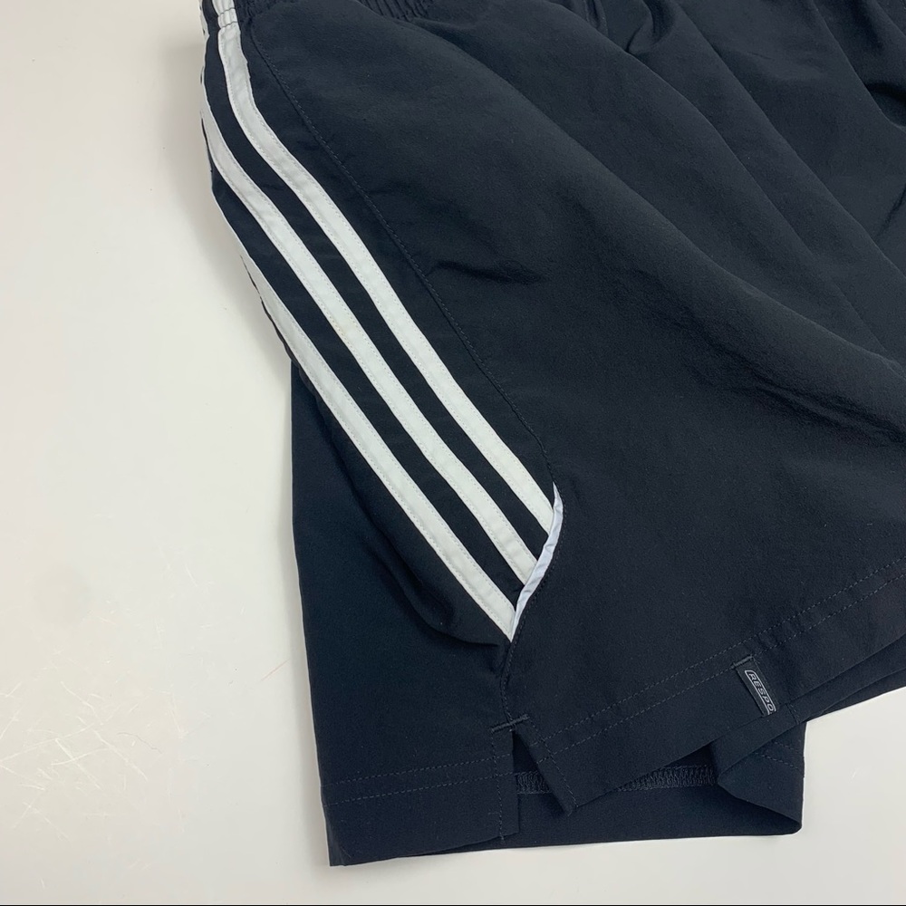 Adidas Black 3-Stripe Climalite Clima365 Layered Lined Running Shorts - Picture 4 of 9